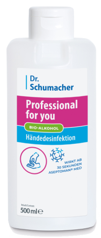 Ansicht Flasche flüssiges Händedesinfektionsmittel Professional for you, 500 ml